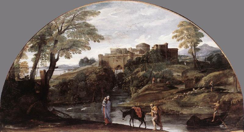 CARRACCI, Annibale The Flight into Egypt dsf